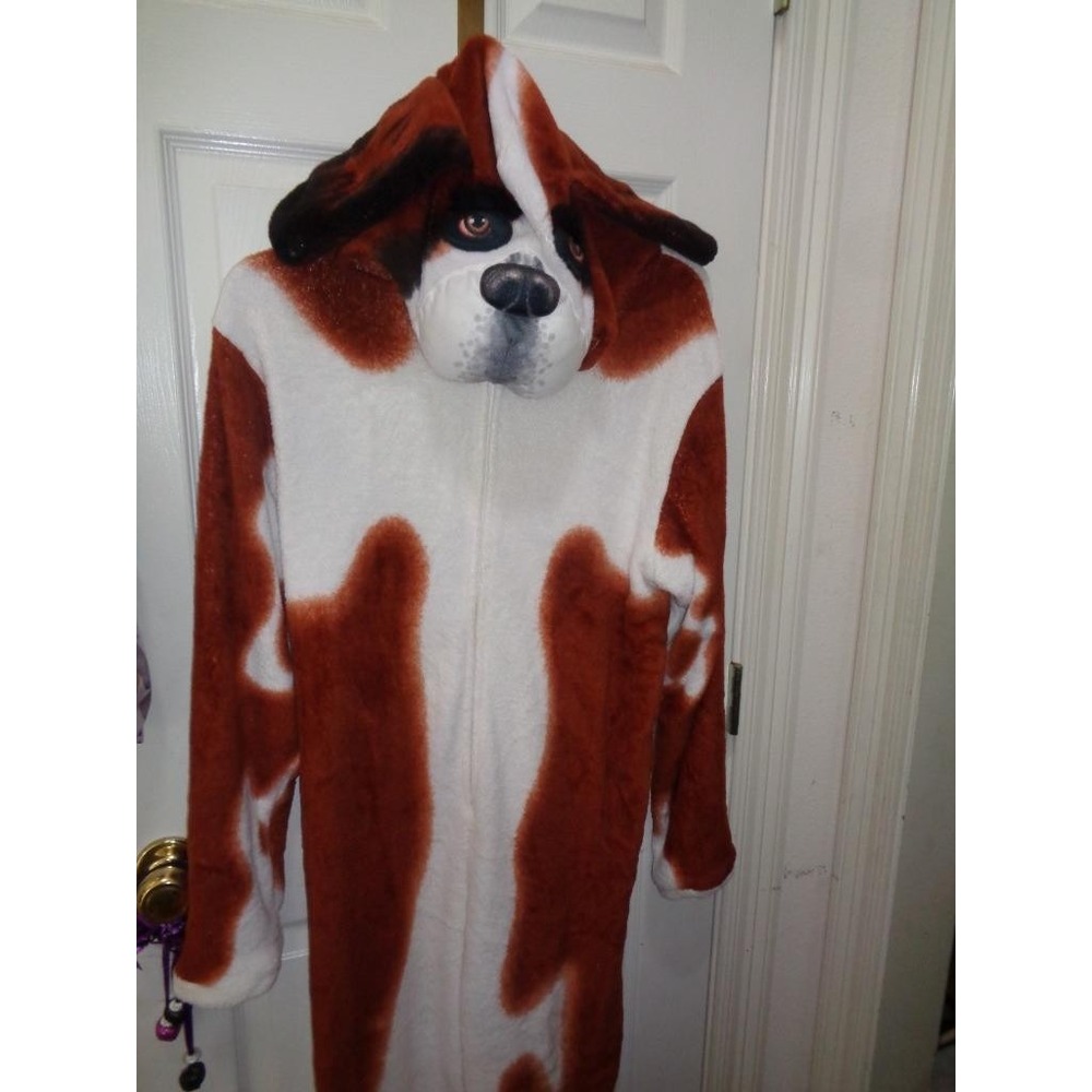St Bernard Dog Adult Costume Cosplay Furry Large *